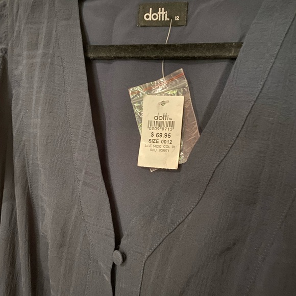 NEW WITH TAGS. Dotti. Navy blue dress. Size 12. - Picture 4 of 5